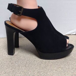 👍 Ralph Lauren Sueded Sling Back Wedges Size 7.5            A2